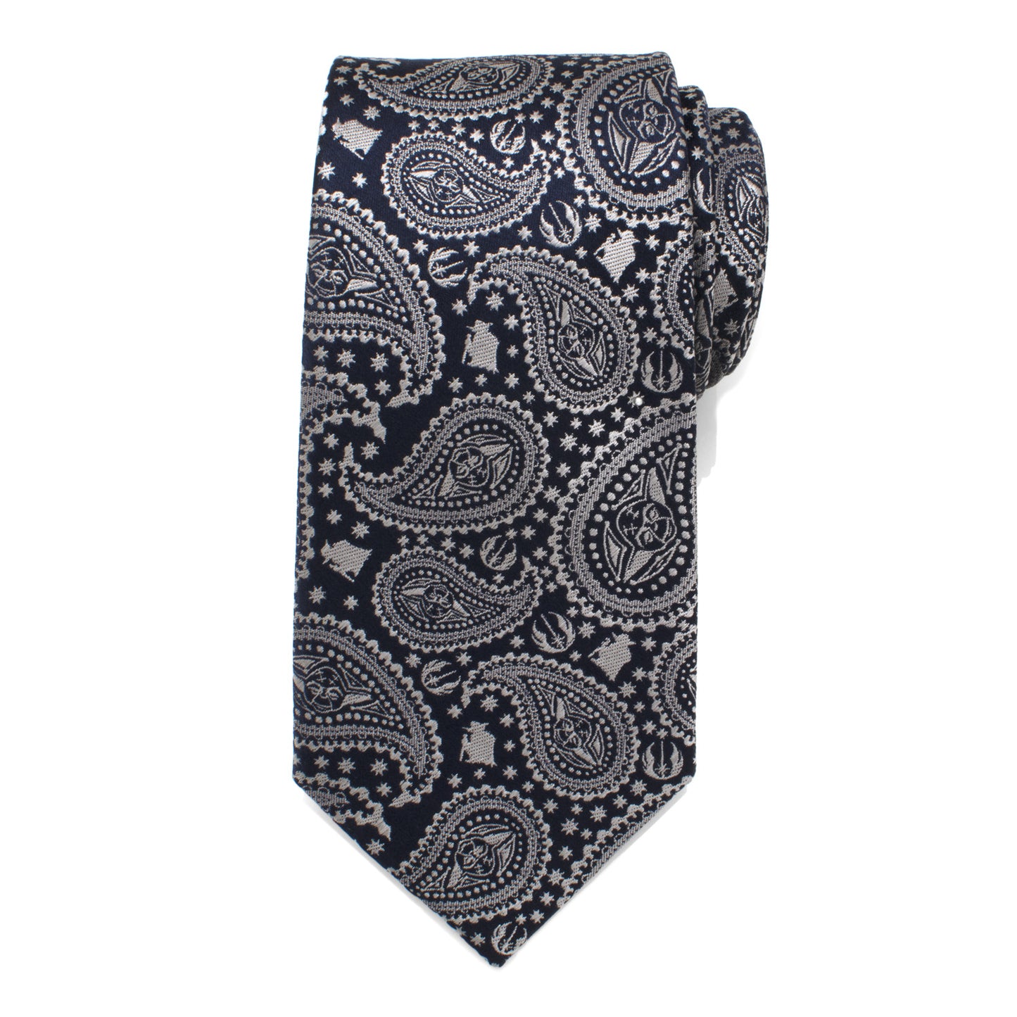 Yoda Navy Paisley Mens Tie Image 3