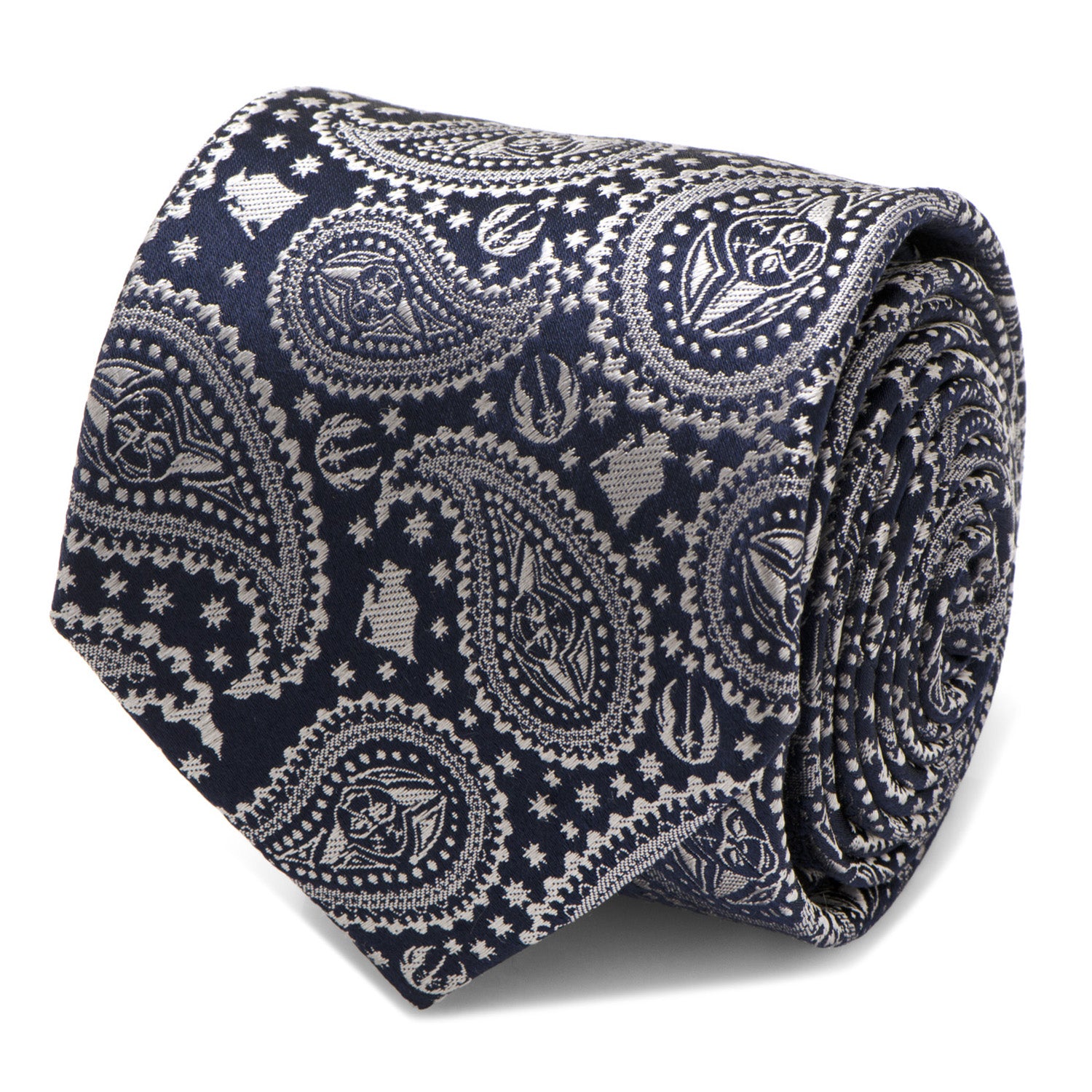 Yoda Navy Paisley Mens Tie Image 1