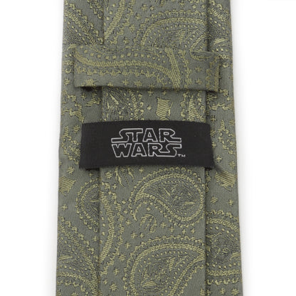 Yoda Paisley Sage Green Silk Men's Tie Image 5