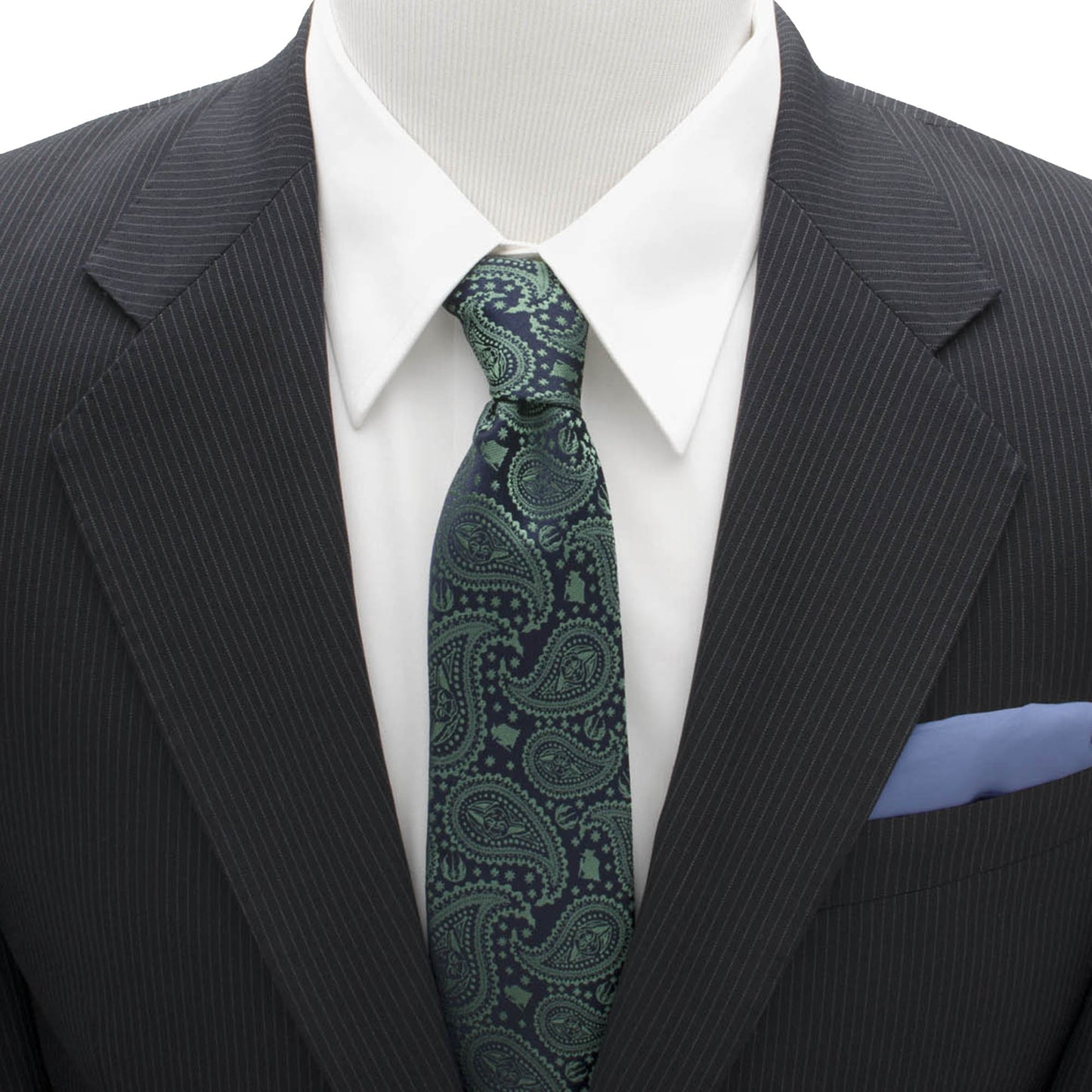 Yoda Green Paisley Mens Tie Image 2