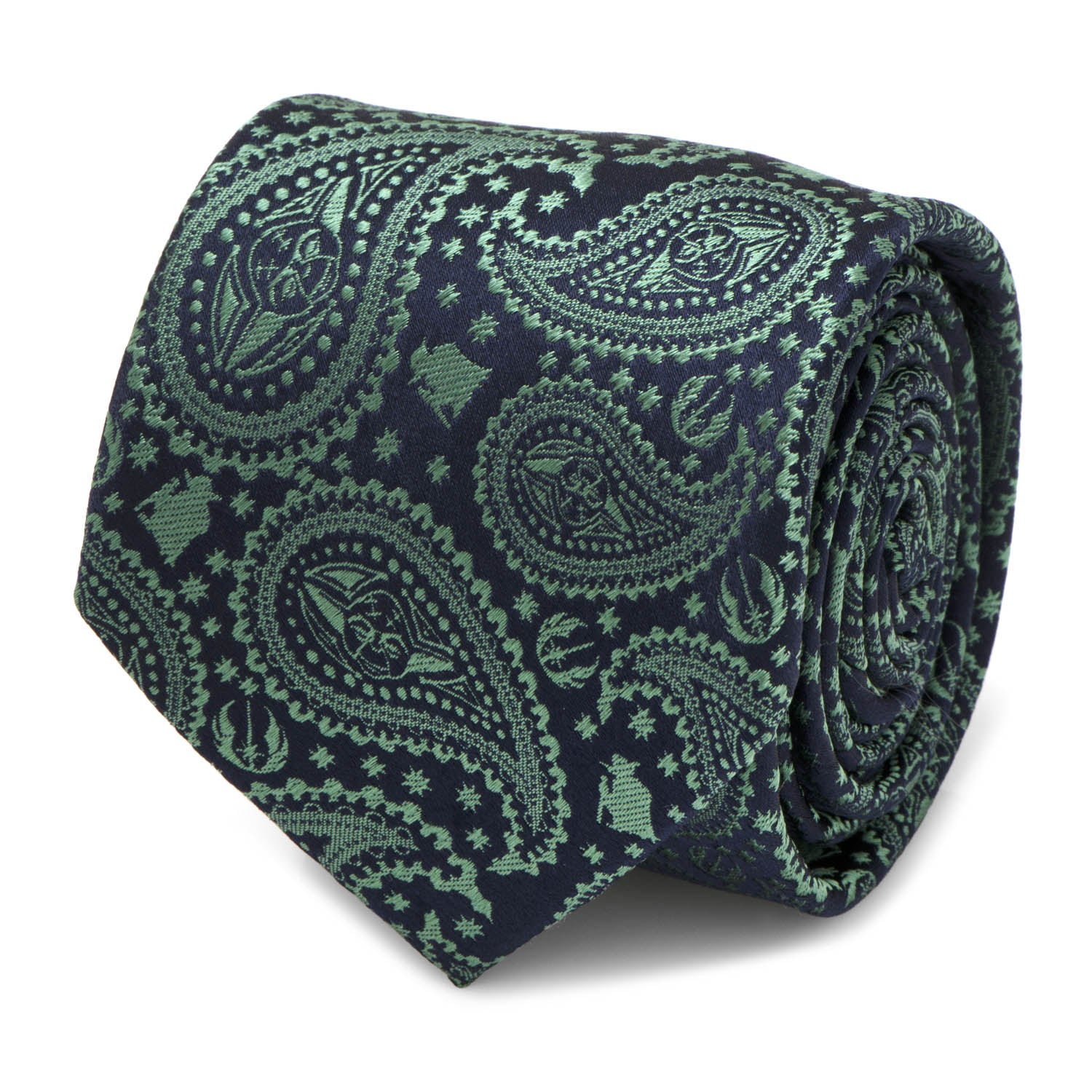 Yoda Green Paisley Mens Tie Image 1