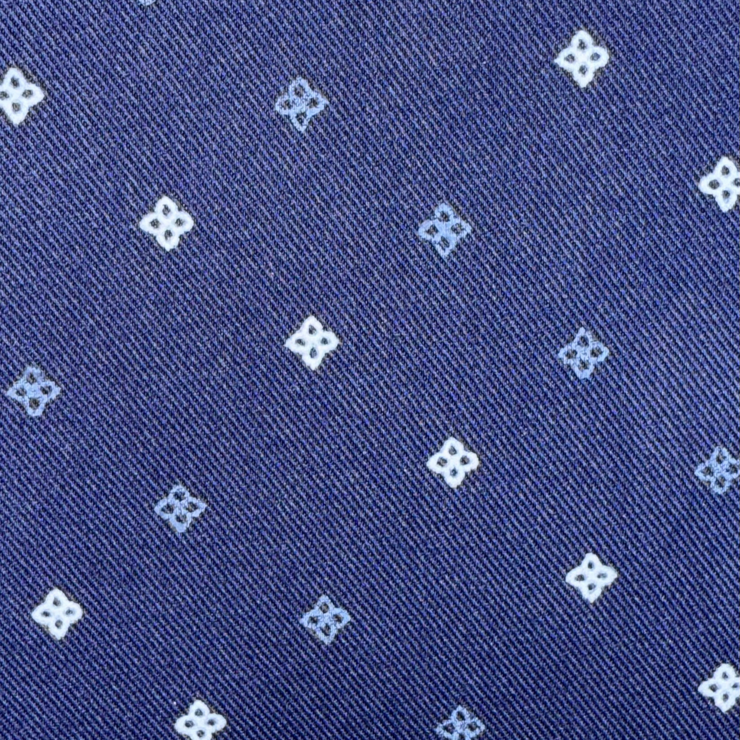 goTIELESS Ultimate Dress Shirt (Navy Four-Petal Microprint)