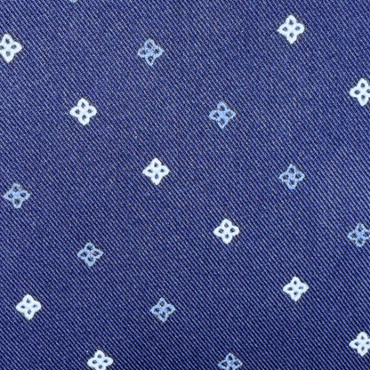 goTIELESS Ultimate Dress Shirt (Navy Four-Petal Microprint)