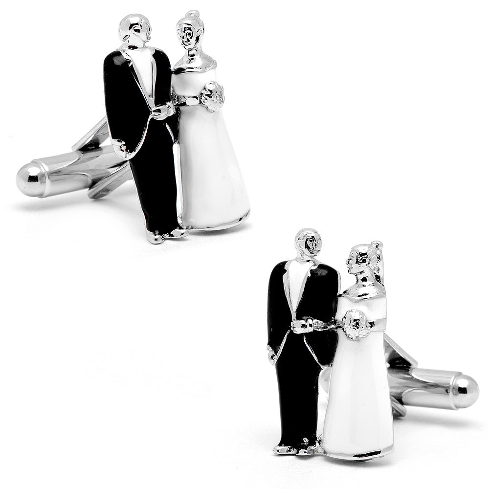 Bride and Groom Cufflinks Image 1