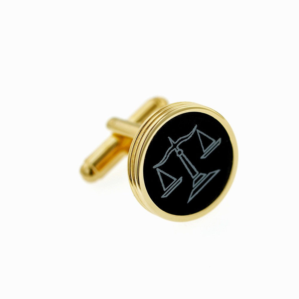 Onyx Scales of Justice Cufflinks Image 2