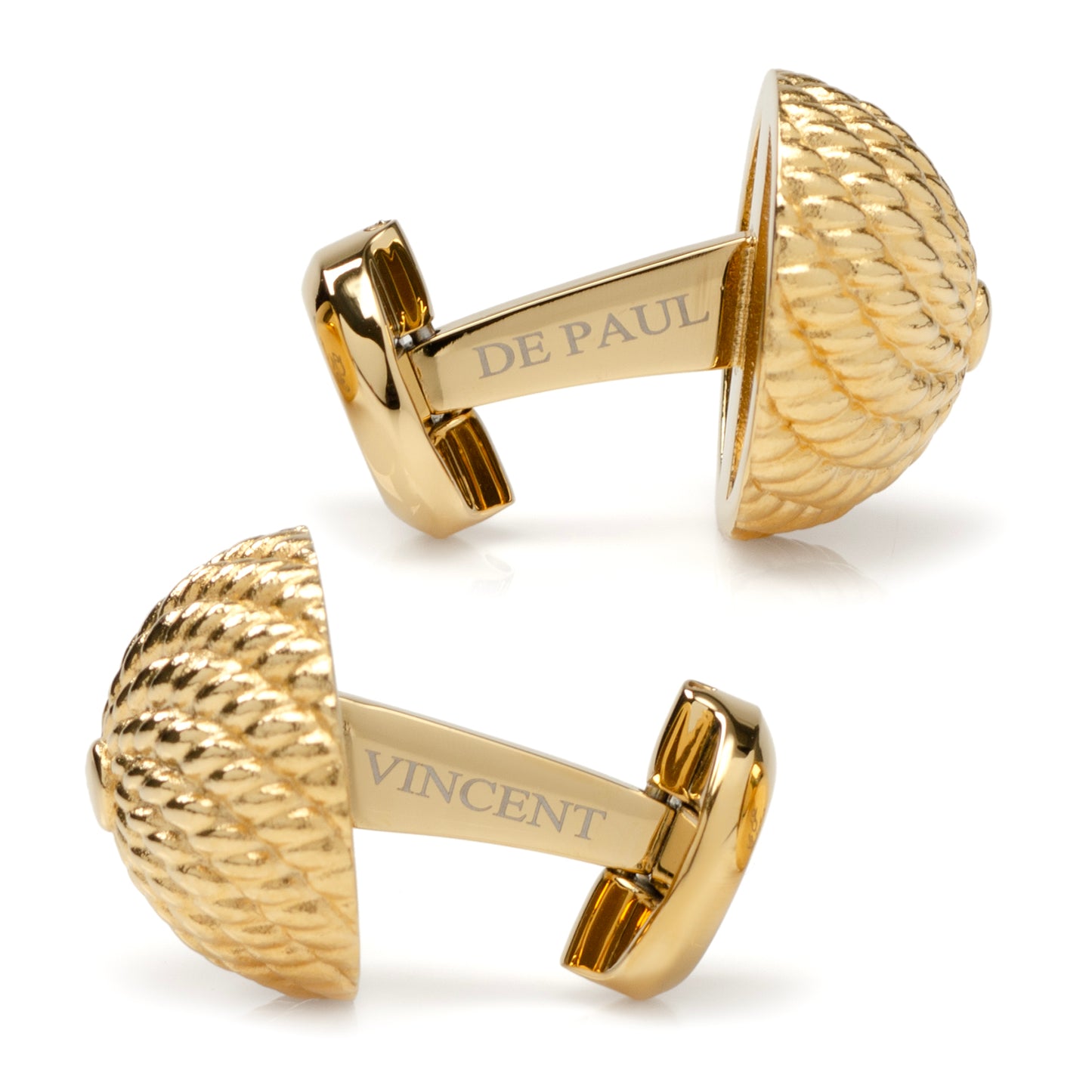 VDP 3D Colony Gold Stainless Cufflinks Image 4