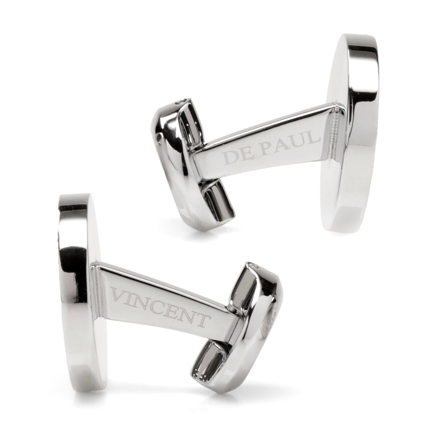 VDP White & Black Pave Crystals Cufflinks Image 4