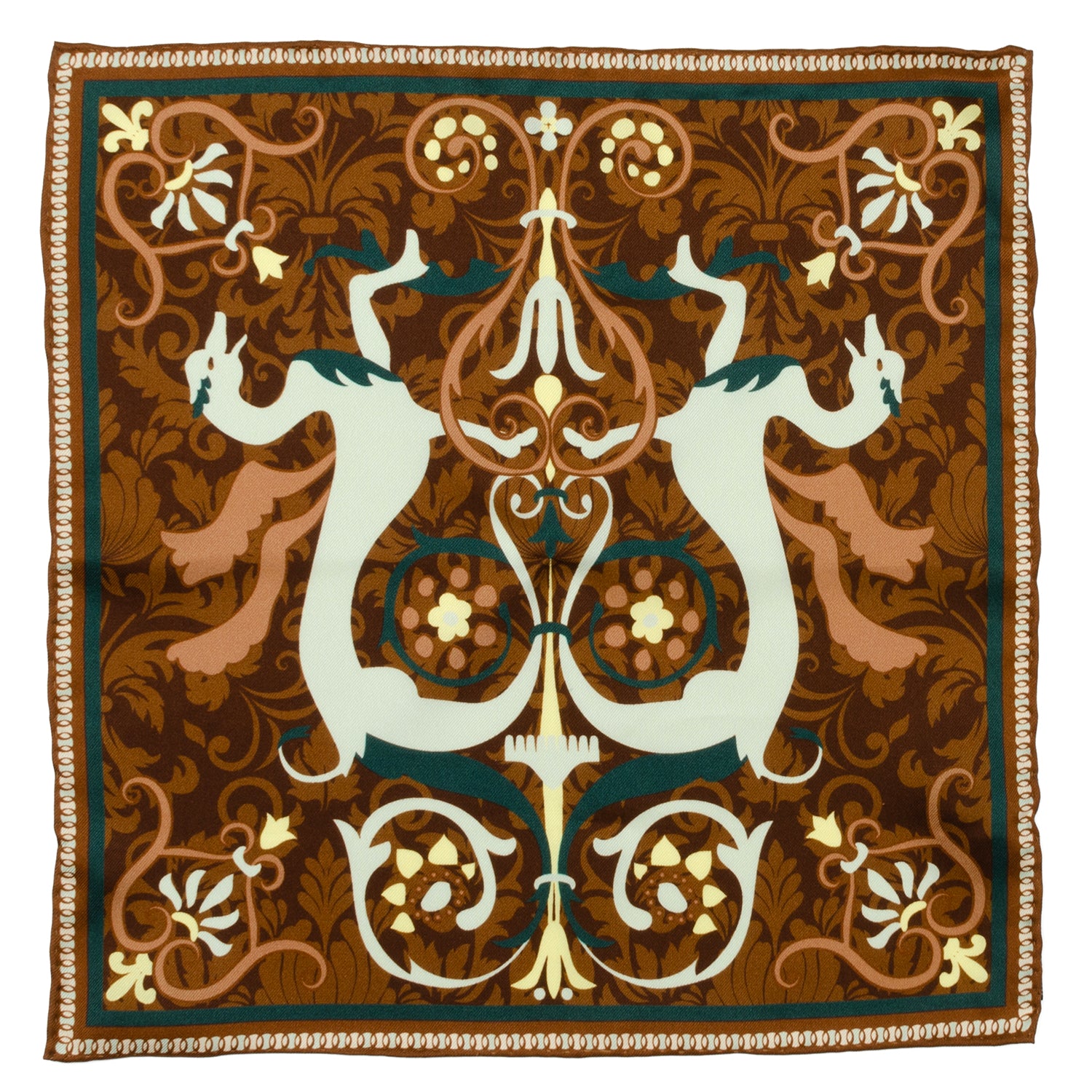 VDP Biltmore Renaissance Revival Brown Pocket Square Image 1