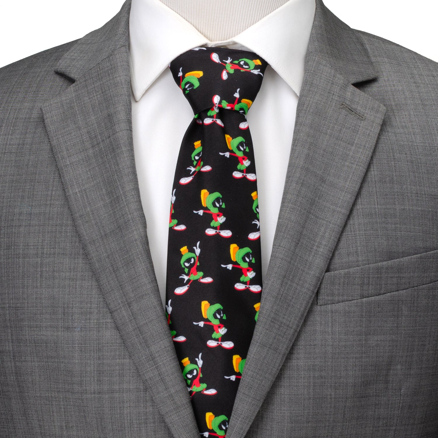 Marvin the Martian Black Men's Tie