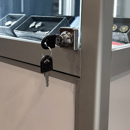 Retail Glass Display White Cabinet With Locking Storage Image 5