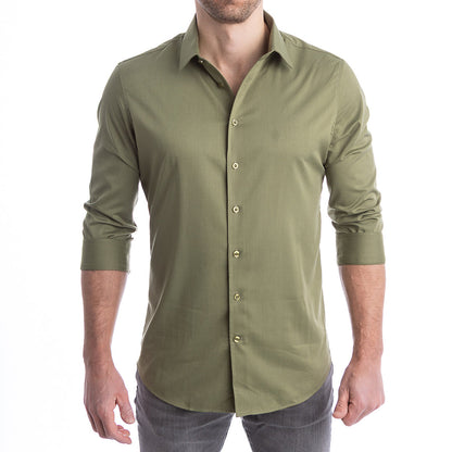 goTIELESS Ultimate Dress Shirt (Army Green)