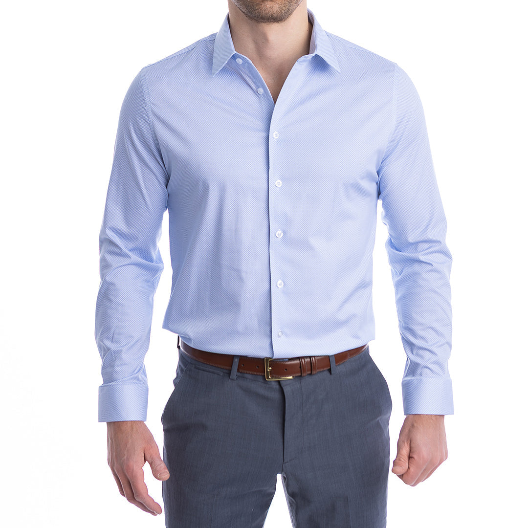 goTIELESS Ultimate Dress Shirt (Blue Diamond)