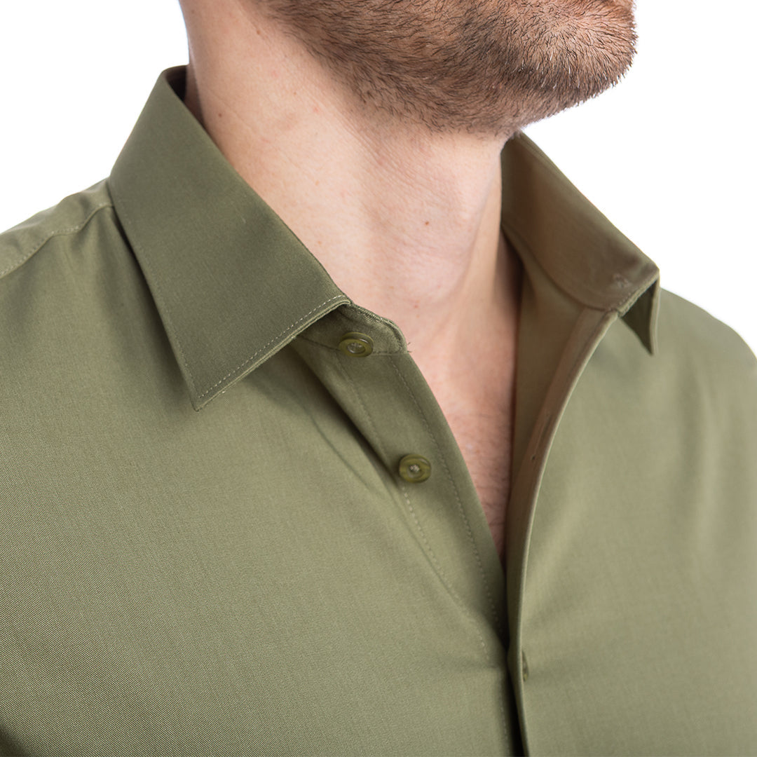 goTIELESS Ultimate Dress Shirt (Army Green)