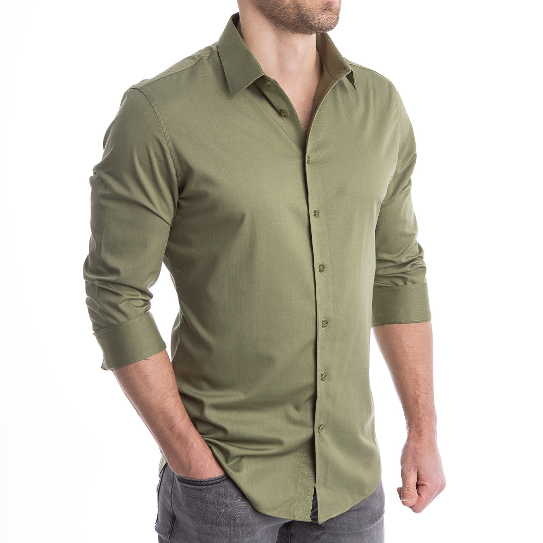goTIELESS Ultimate Dress Shirt (Army Green)