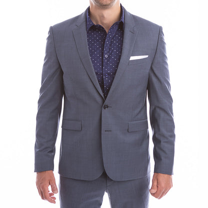 goTIELESS Ultimate Dress Shirt (Navy Four-Petal Microprint)