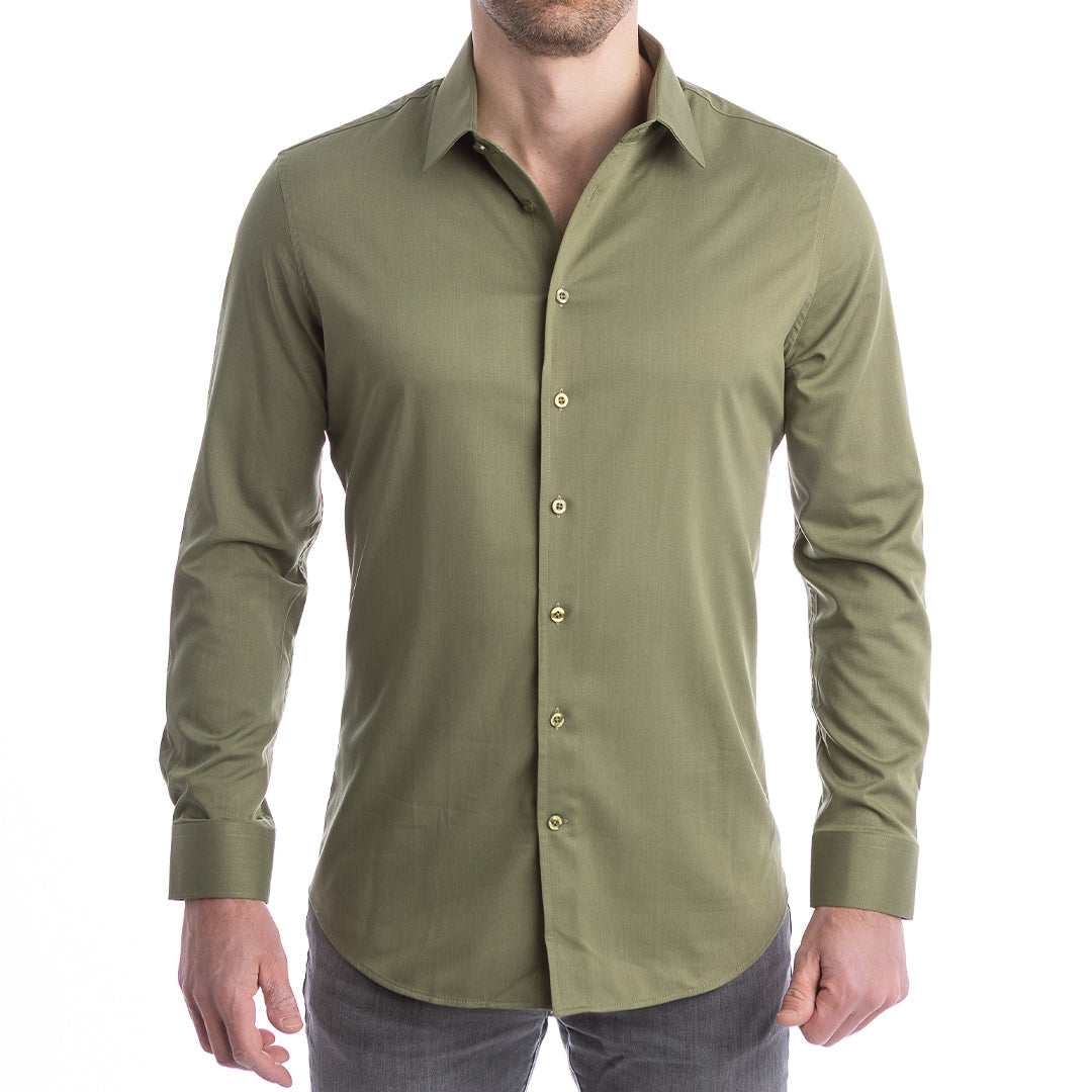 goTIELESS Ultimate Dress Shirt (Army Green)
