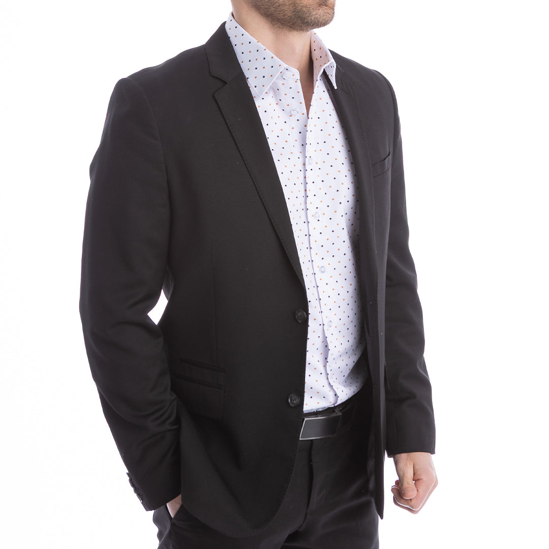 goTIELESS Ultimate Dress Shirt (White Royal Palm)