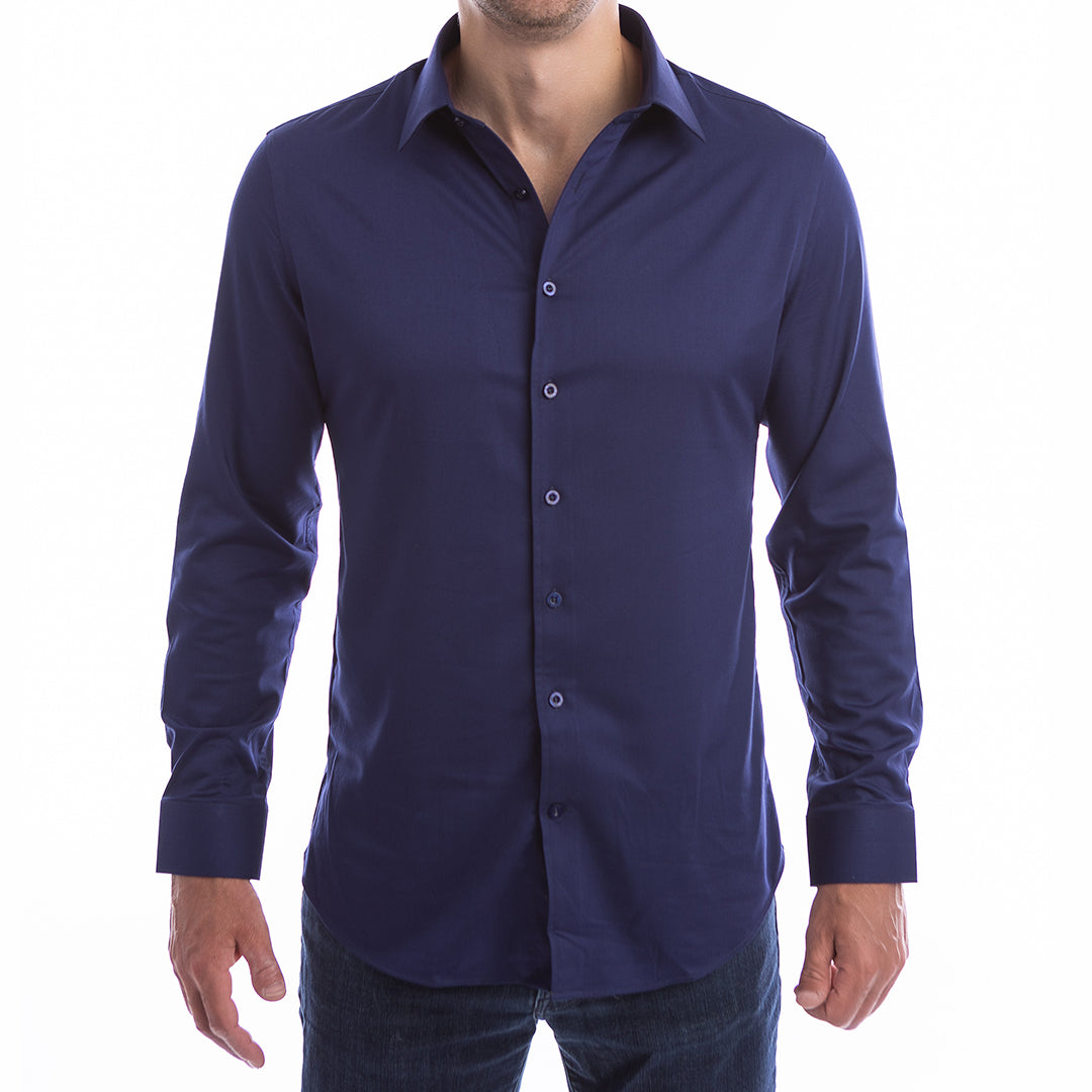 goTIELESS Ultimate Dress Shirt (Navy)