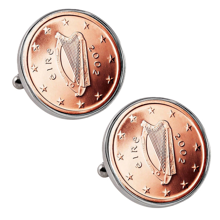 Irish 2 Euro Coin Cufflinks Image 1