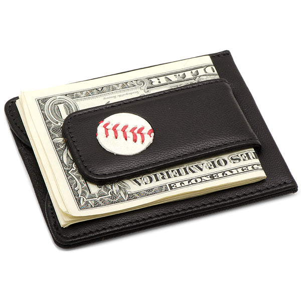 Chicago Cubs Game Used Baseball Money Clip Wallet Image 1