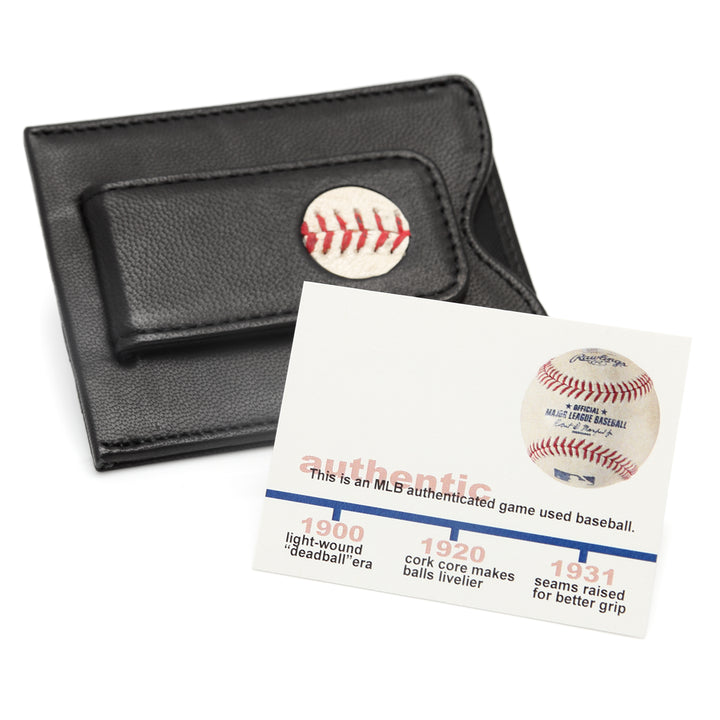 Philadelphia Phillies Game Used Baseball Money Clip Wallet Image 4