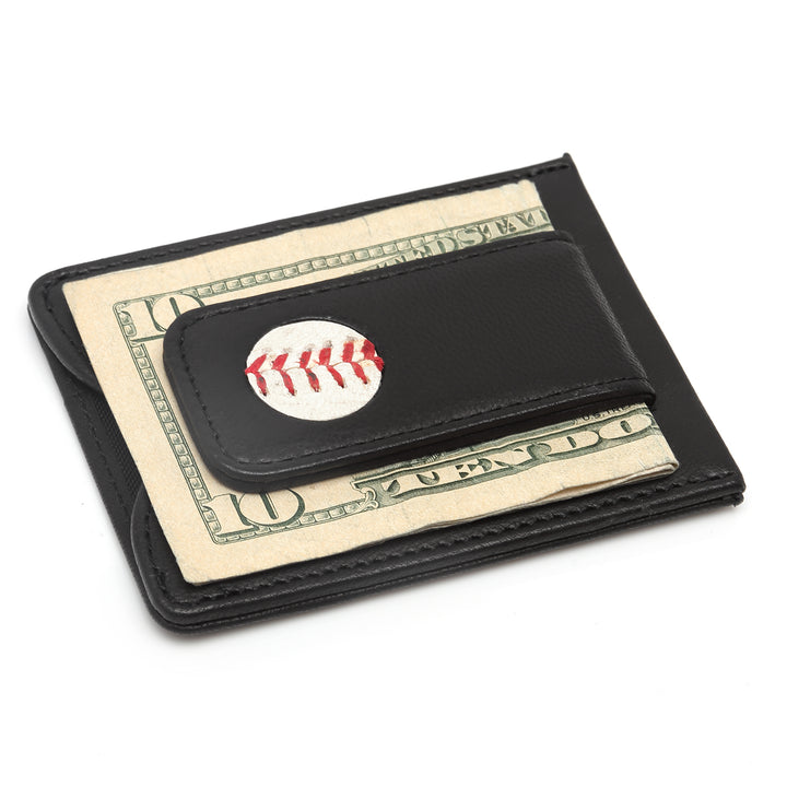 Philadelphia Phillies Game Used Baseball Money Clip Wallet Image 1