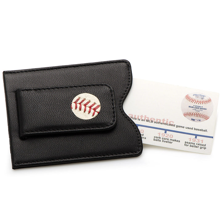 Kansas City Royals Game Used Baseball Money Clip Wallet Image 4