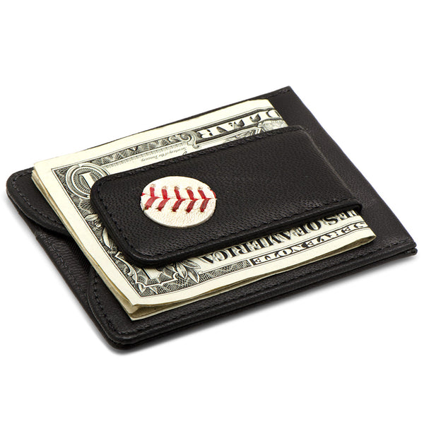 Kansas City Royals Game Used Baseball Money Clip Wallet Image 1