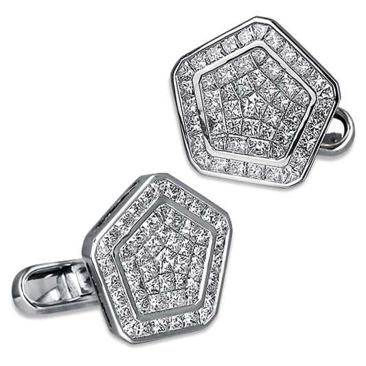 Jacob & Co. Pentagon Diamond Cufflinks  Image 1