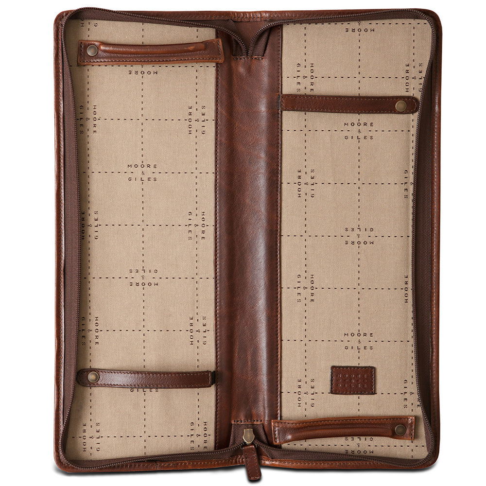 Evans Tie Case in Titan Milled Brown Image 1