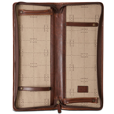 Evans Tie Case in Titan Milled Brown