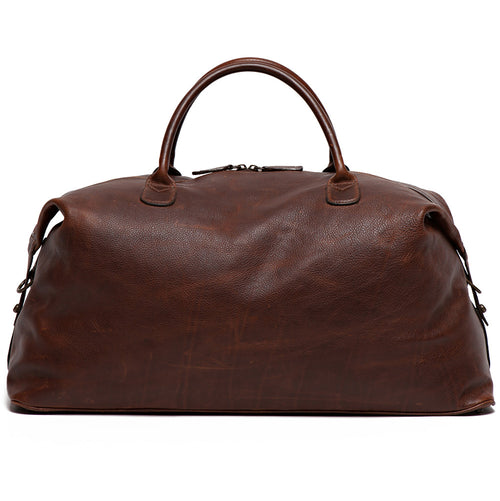 Benedict Weekend Bag in Titan Milled Brown by Moore & Giles