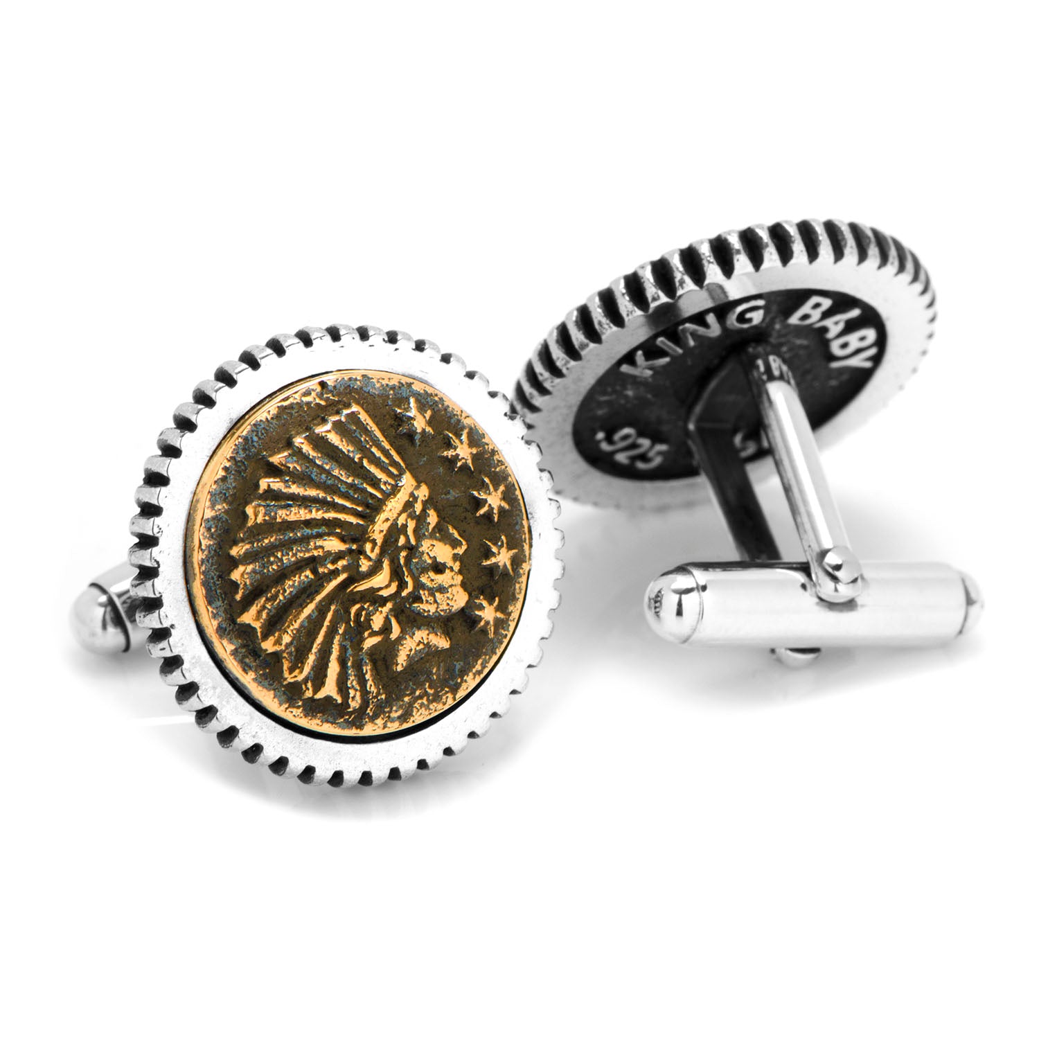 Liberty Headdress Concho Cufflinks Image 2