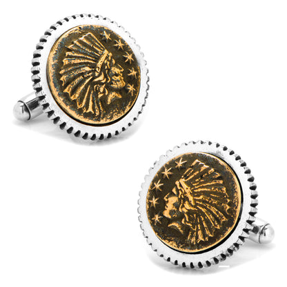 Liberty Headdress Concho Cufflinks Image 1