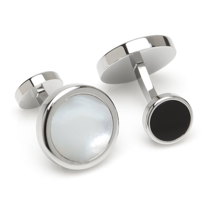 Double Sided Mother of Pearl Stainless Steel Cufflinks Image 3