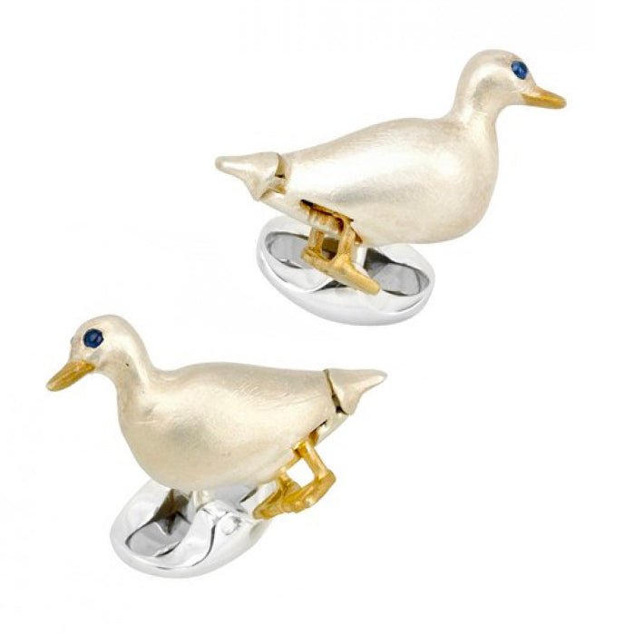 Sterling Silver Waddling Duck Cufflinks Image 1