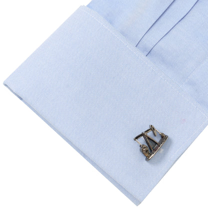 Sterling Silver Nodding Donkey Cufflinks Image 4