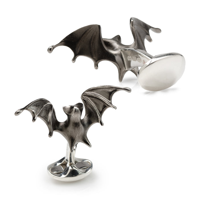 Sterling Silver ‘Creepy’ Bat Cufflinks Image 3