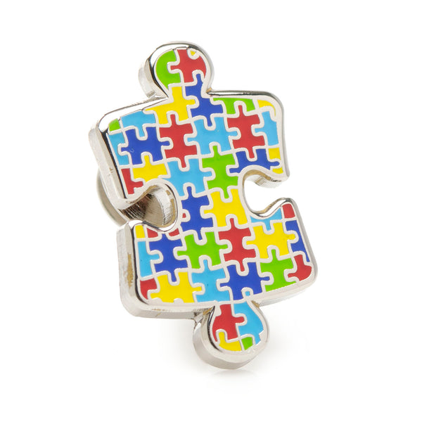 Autism Awareness Puzzle Lapel Pin Image 1