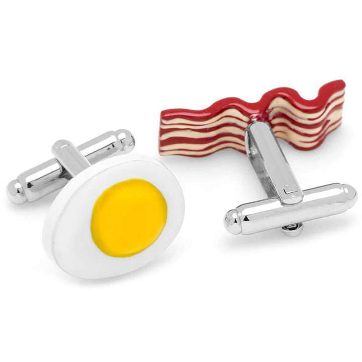 Bacon and Eggs Breakfast Cufflinks Image 2