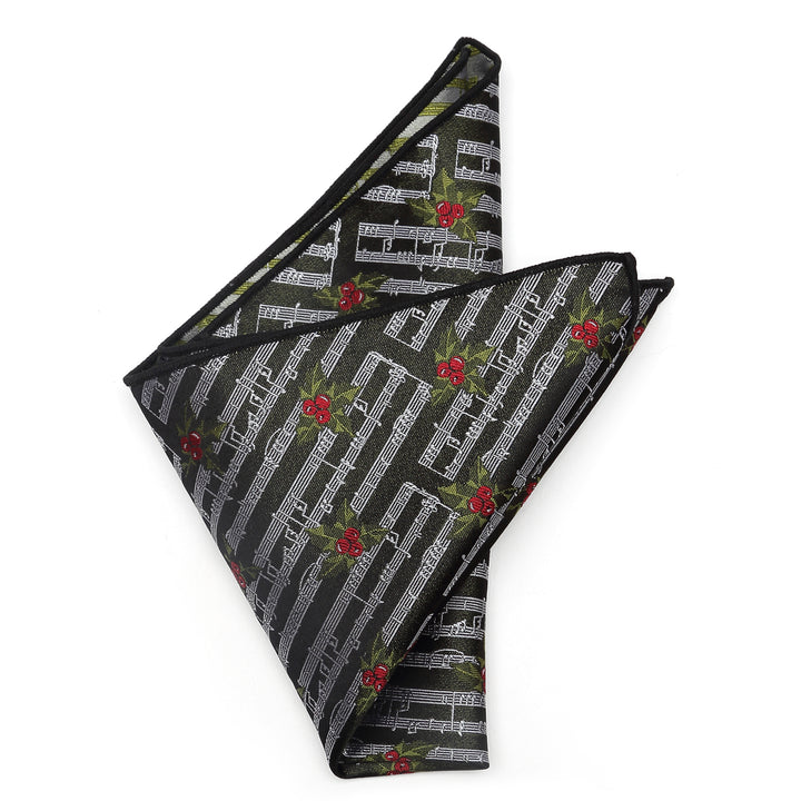 Music Holly Note Pocket Square Image 3