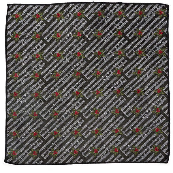 Music Holly Note Pocket Square Image 1