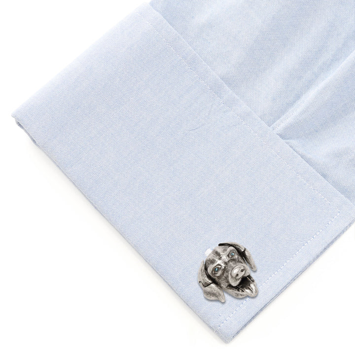 Swarovski Blue Eyed Mechanical Labrador Cufflinks Image 3