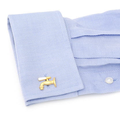 Matte Gold Beer Tap Cufflinks Image 4