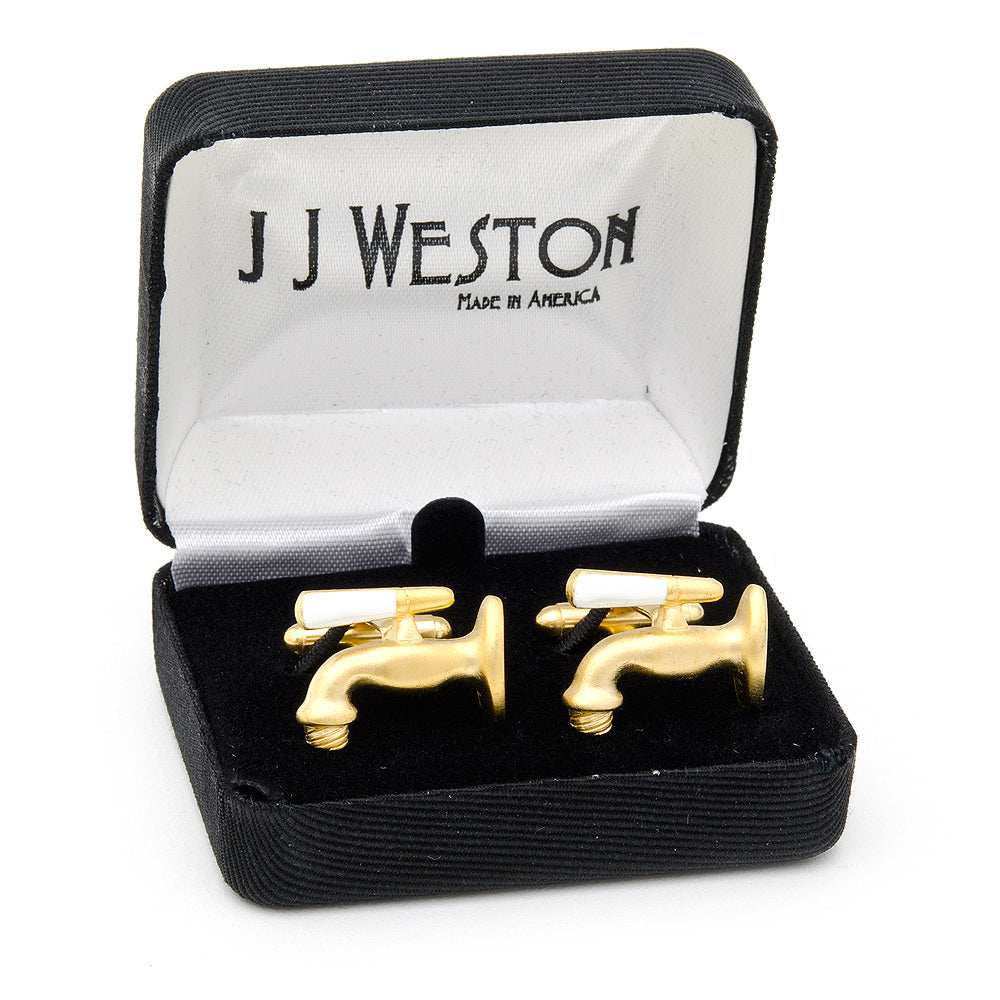 Matte Gold Beer Tap Cufflinks Image 5