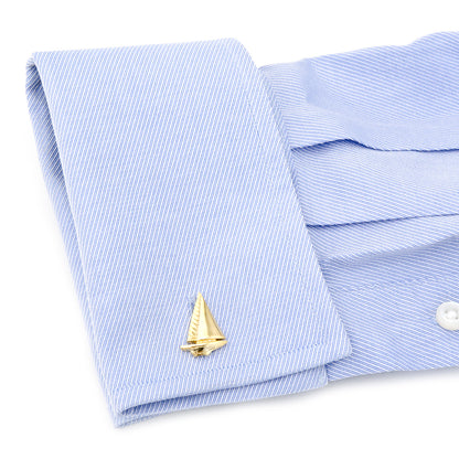 Gold Sailboat Cufflinks Image 4