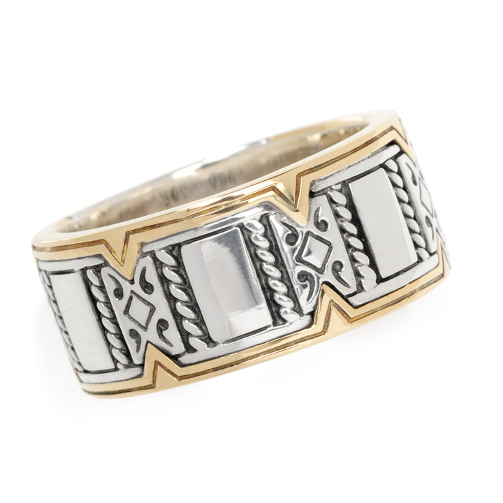Sterling Silver & 18K Gold Band Ring Image 2