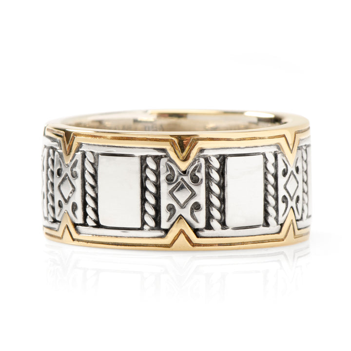 Sterling Silver & 18K Gold Band Ring Image 3
