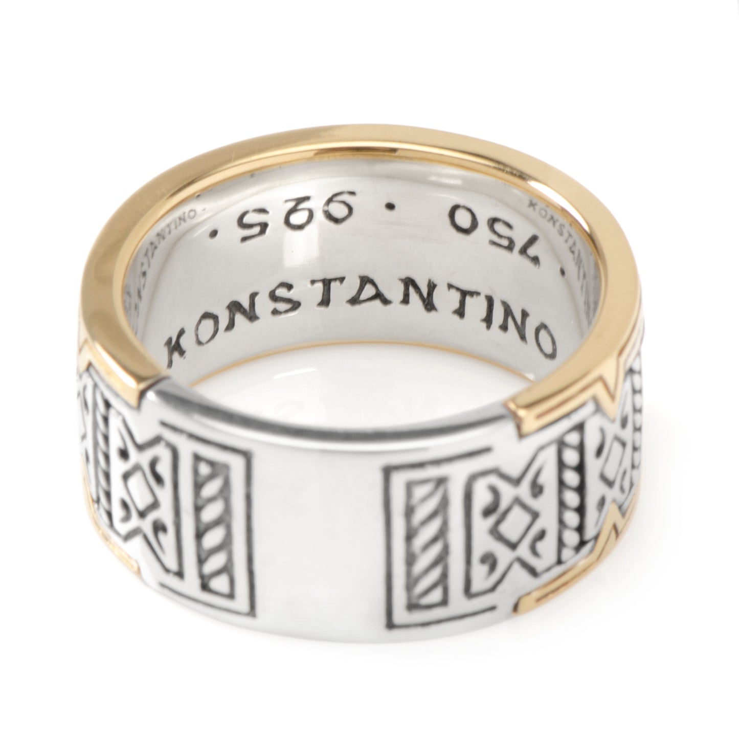 Sterling Silver & 18K Gold Band Ring Image 4