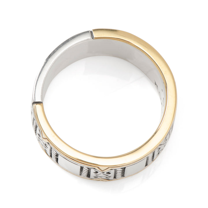 Sterling Silver & 18K Gold Band Ring Image 5
